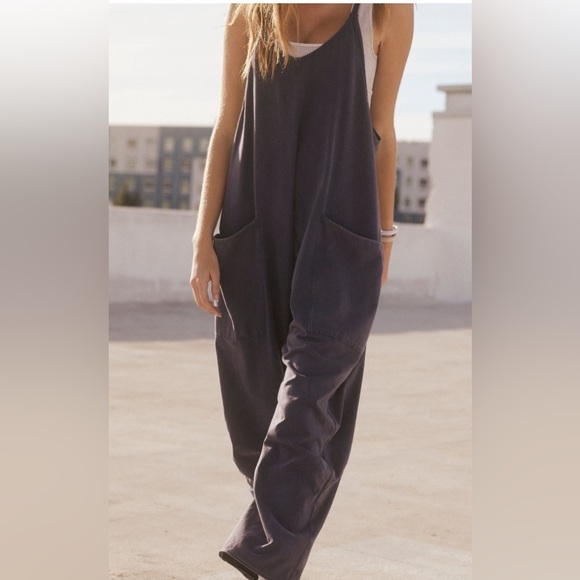 FP Movement by Free People Pants - Free People Movement Hot Shot Onesie in Washed Black- NWOT